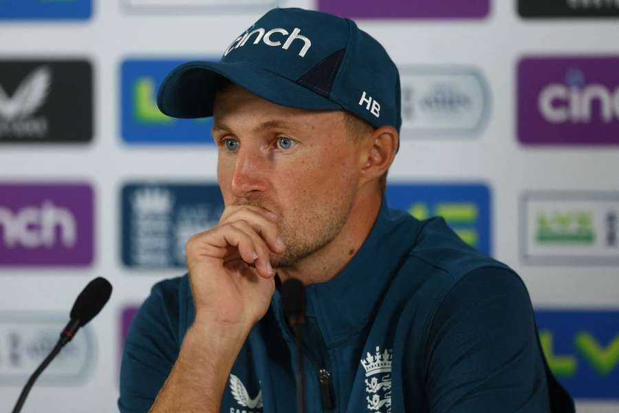 England's Joe Root during the press conference