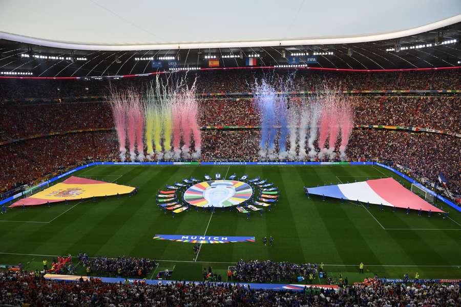 A general view of the Munich Football Arena ahead of the UEFA Euro 2024 semi-final football match between Spain and France