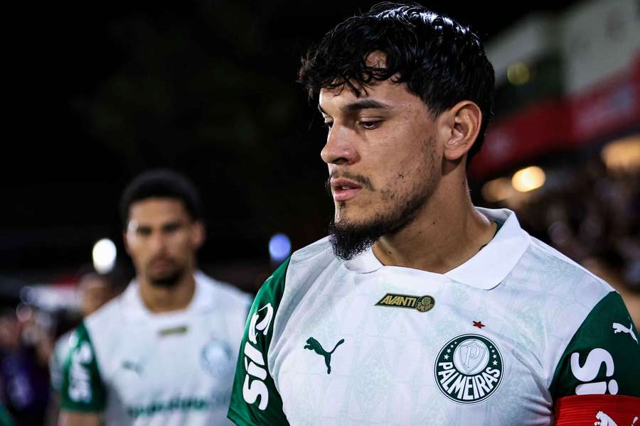 Gustavo Gomez ahead of a Palmeiras match