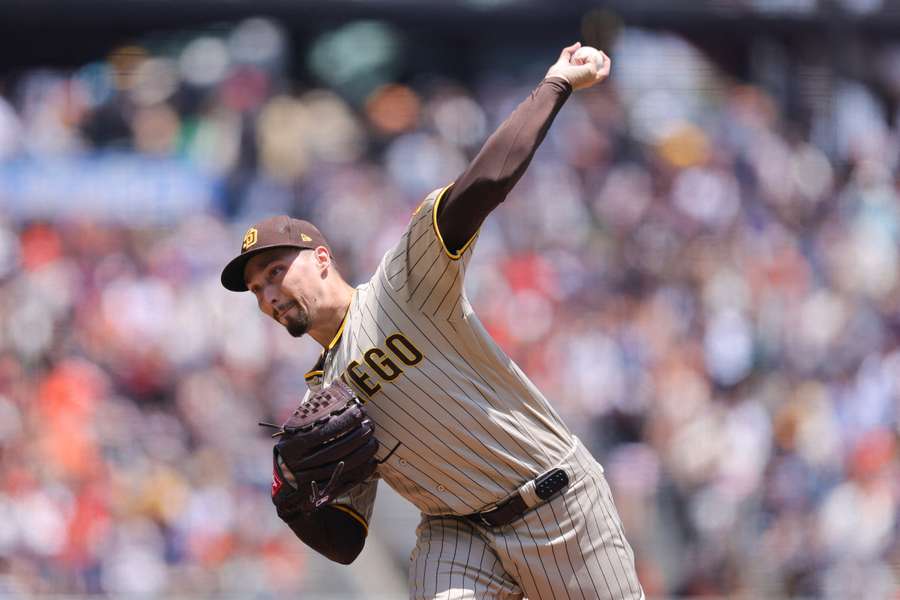 San Diego Padres starting pitcher Blake Snell throws a pitch during the first inning against the San Francisco Giants