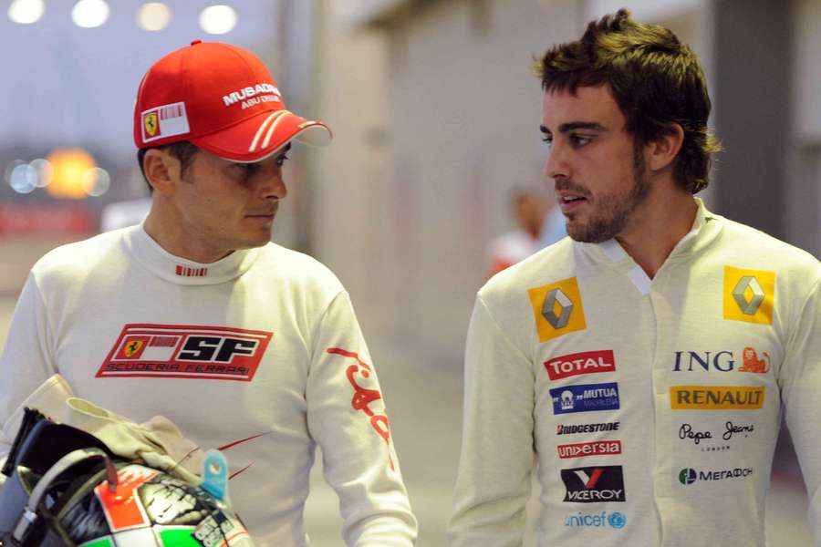 Fisichella (I) y Alonso (D)