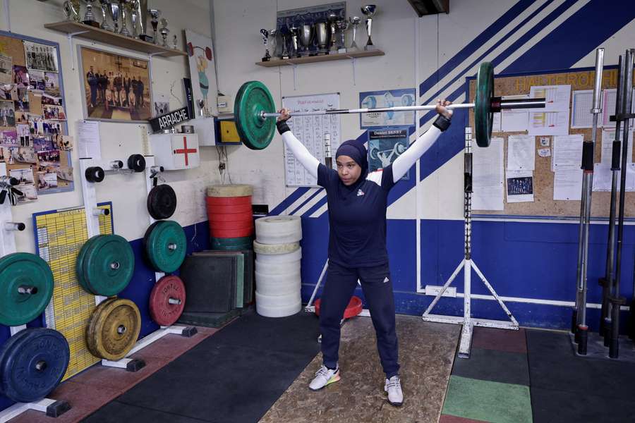 Eberena, en un entrenamiento.