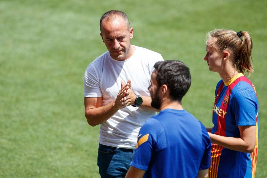 Lluís Cortés, en un Barça-Eibar