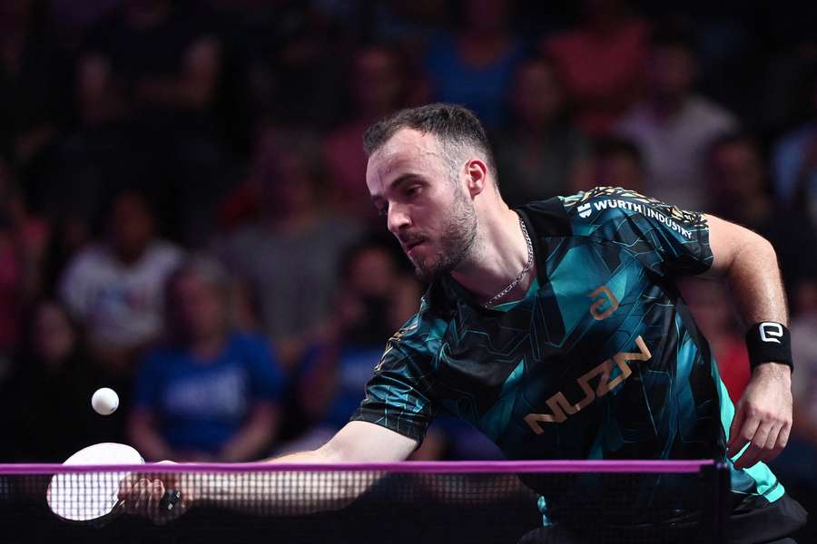 Simon Gauzy lors du WTT Champions de Montpellier en octobre dernier.