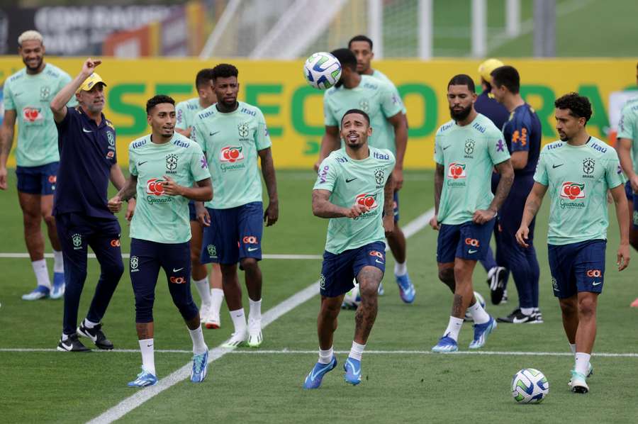 Brazil in training ahead of the huge clash
