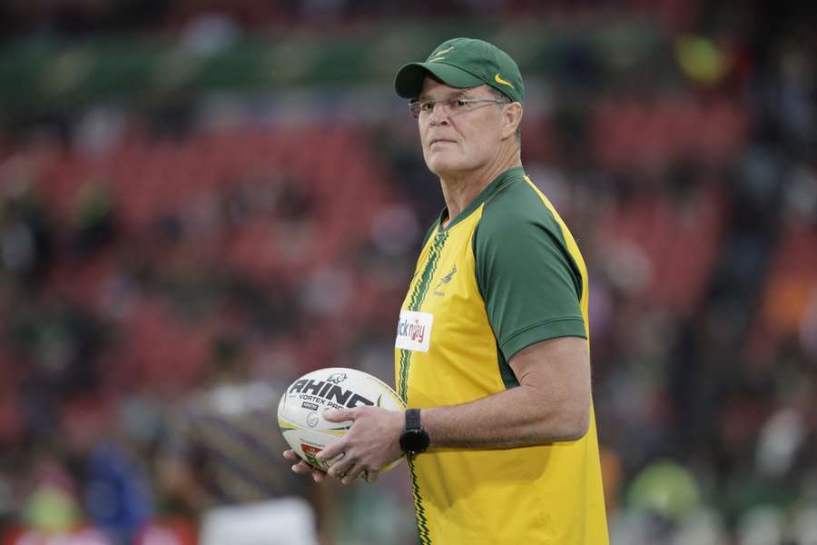 Springboks head coach Rassie Erasmus looks on ahead of their weekend loss to Australia.