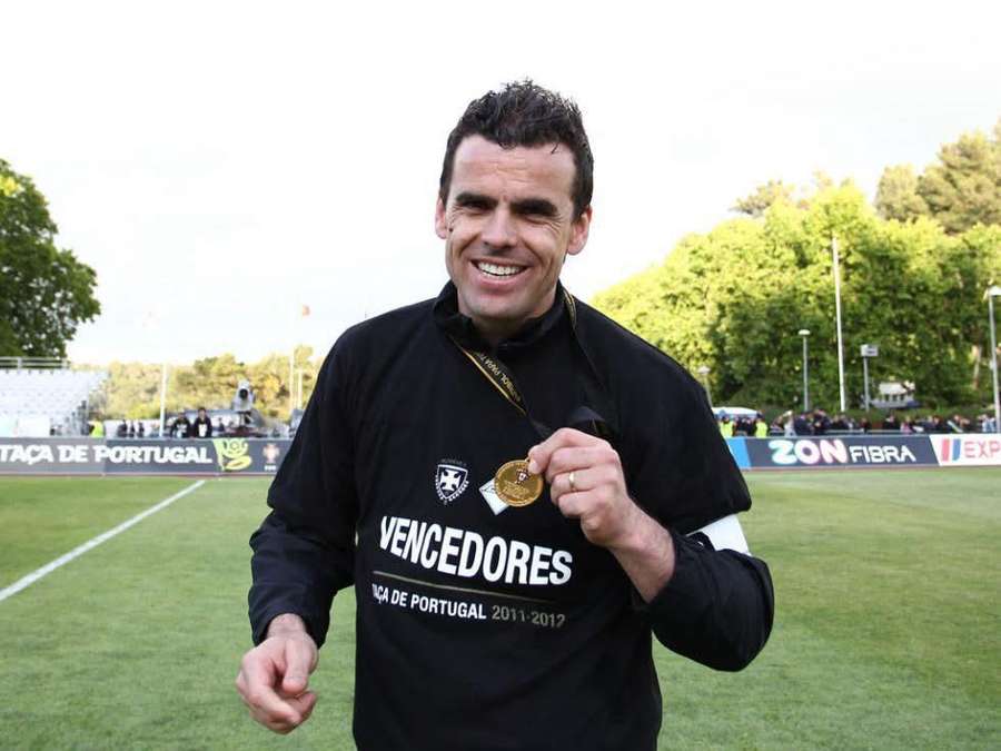 Rui Orlando com a medalha de vencedor da Taça de Portugal