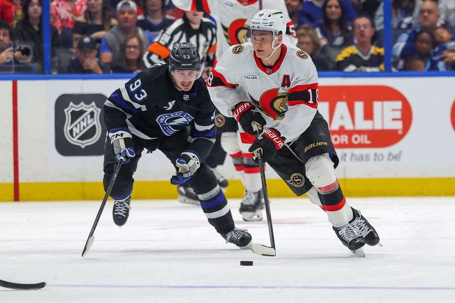 Stützle (r.) blieb ohne Torbeteiligung