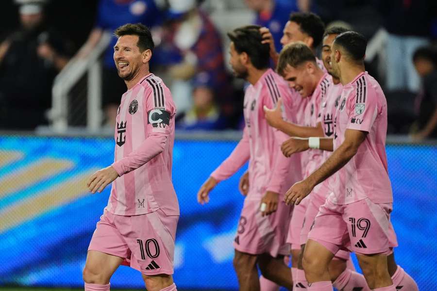 Leo Messi și jucătorii lui Inter Miami