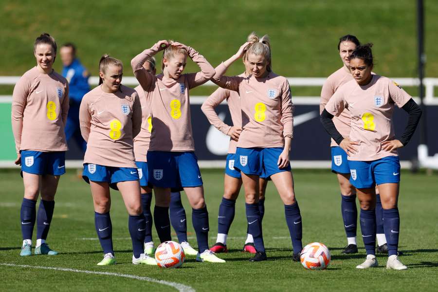 England in training ahead of what could be another historic night at Wembley on Friday, this time against Brazil