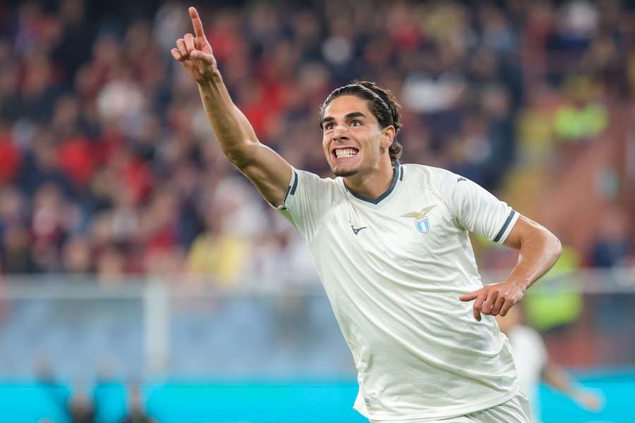 Matteo Cancellieri, celebrando su gol