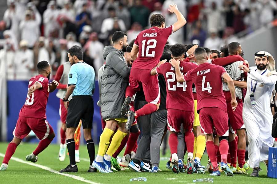 Vreugde bij Qatar na de tweede goal