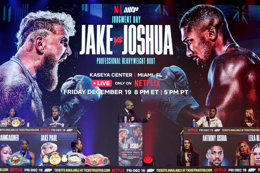 Anthony Joshua vs Jake Paul medem forças