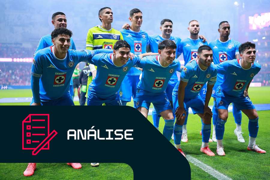 Cruz Azul perfilado antes de um jogo