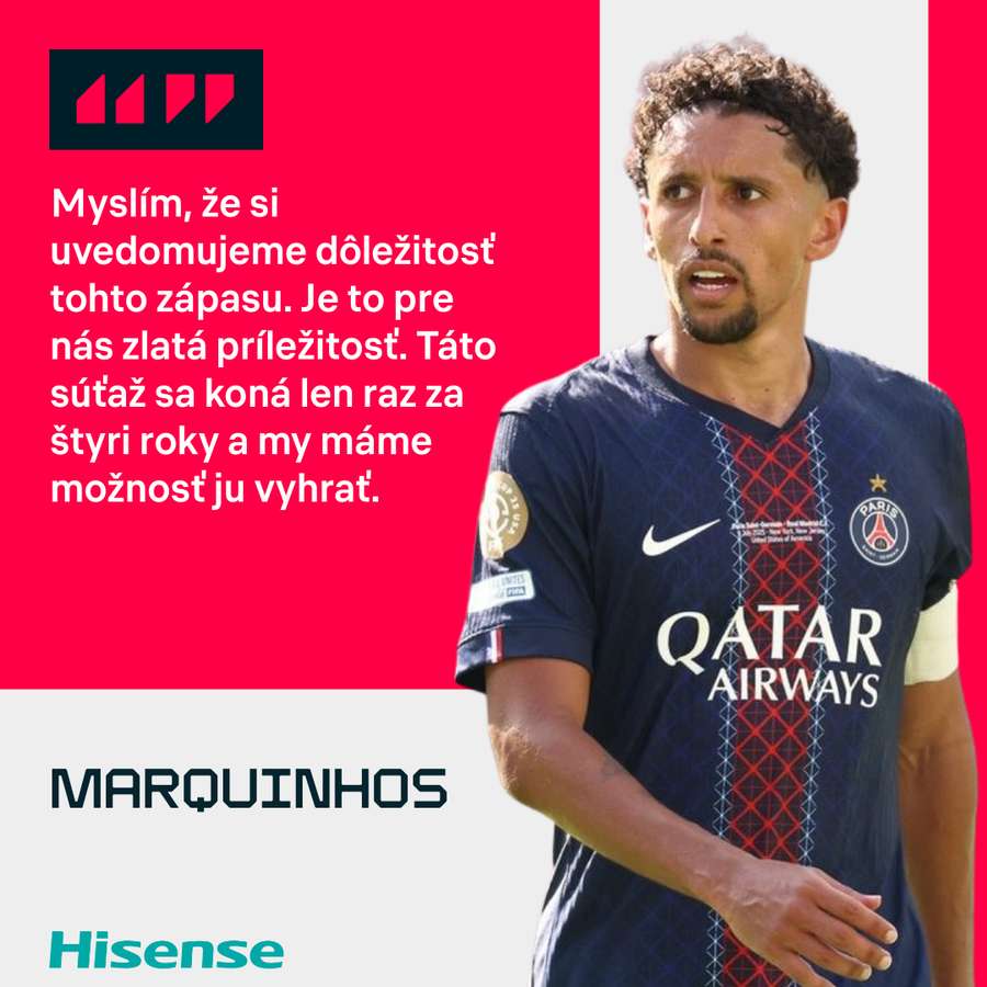 Marquinhos cíti šancu na úspech.