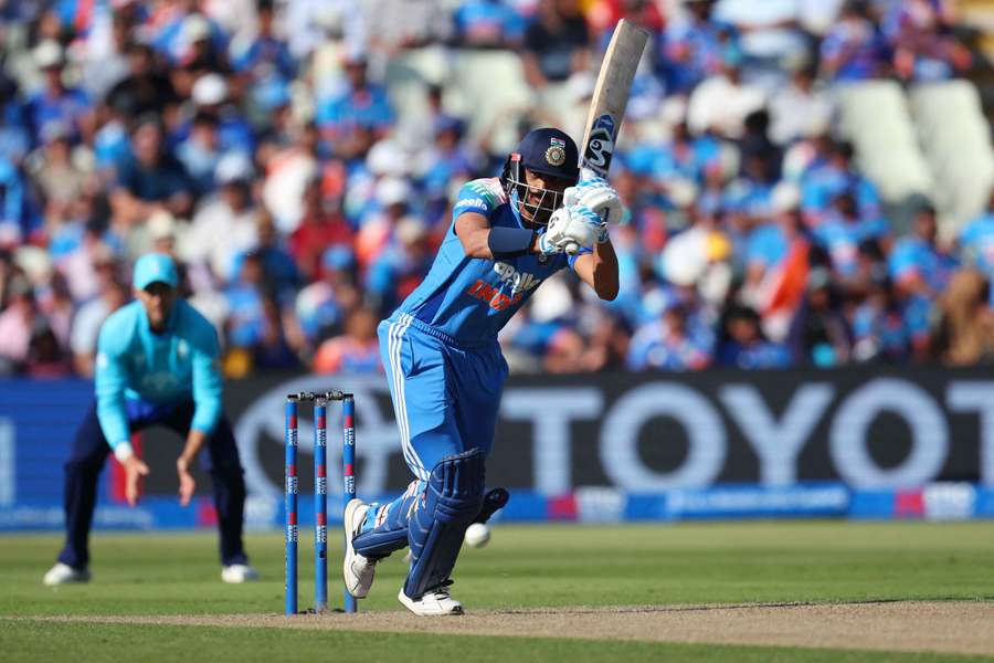 India's Axar Patel in action against England
India's Axar Patel in action against England