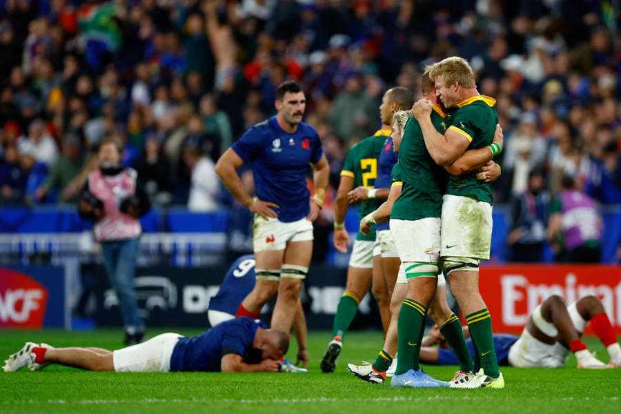 South Africa celebrate the dramatic win
