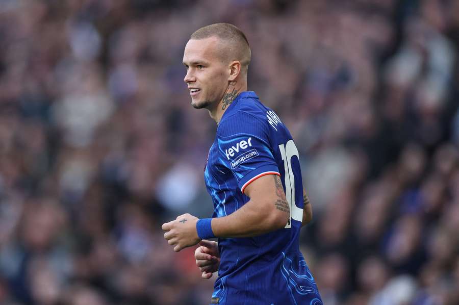 Mykhaylo Mudryk, en un partido del Chelsea.