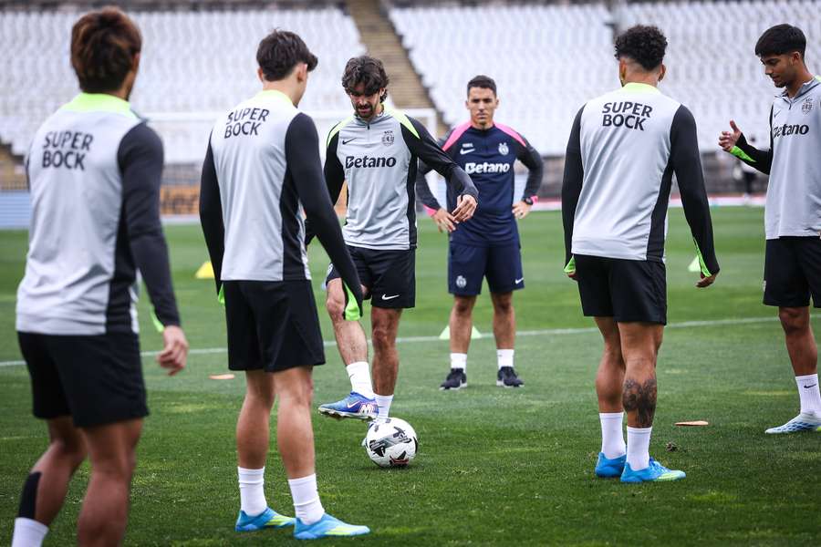 Trincão no treino do Sporting Trincão no treino do Sporting