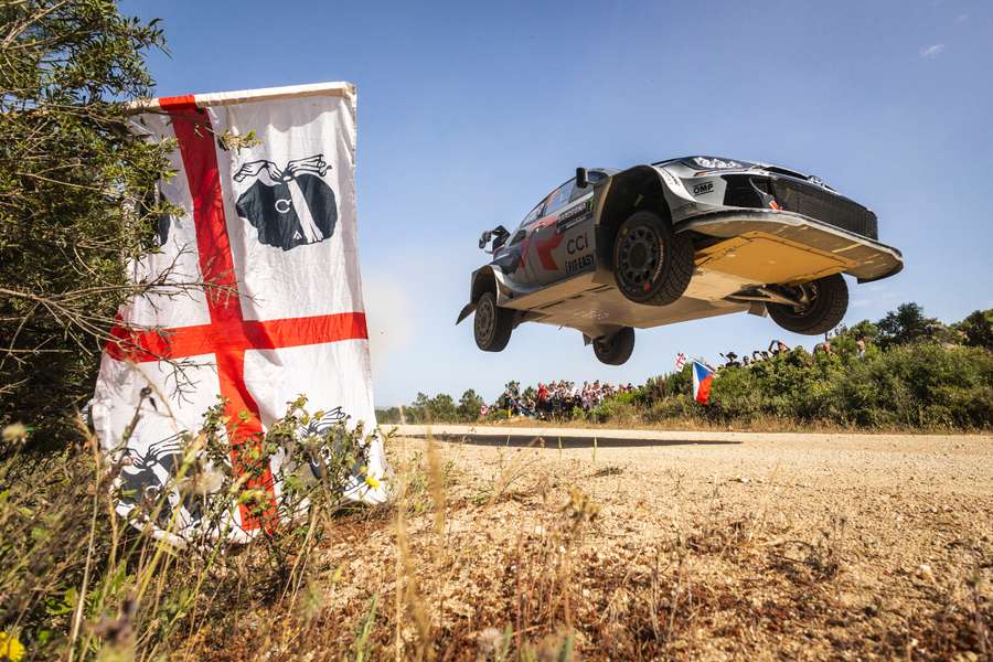 Sebastien Ogier in action during Rally Italia Sardegna Sebastien Ogier in action during Rally Italia Sardegna