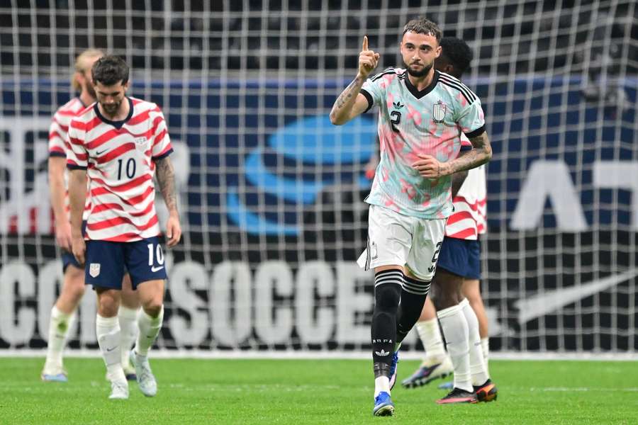 Debast fez o primeiro golo da Bélgica diante dos Estados Unidos