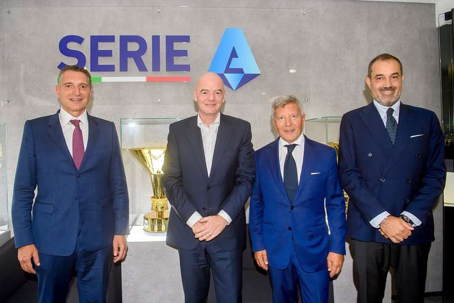Gino Infantino nella sede della Lega Serie A