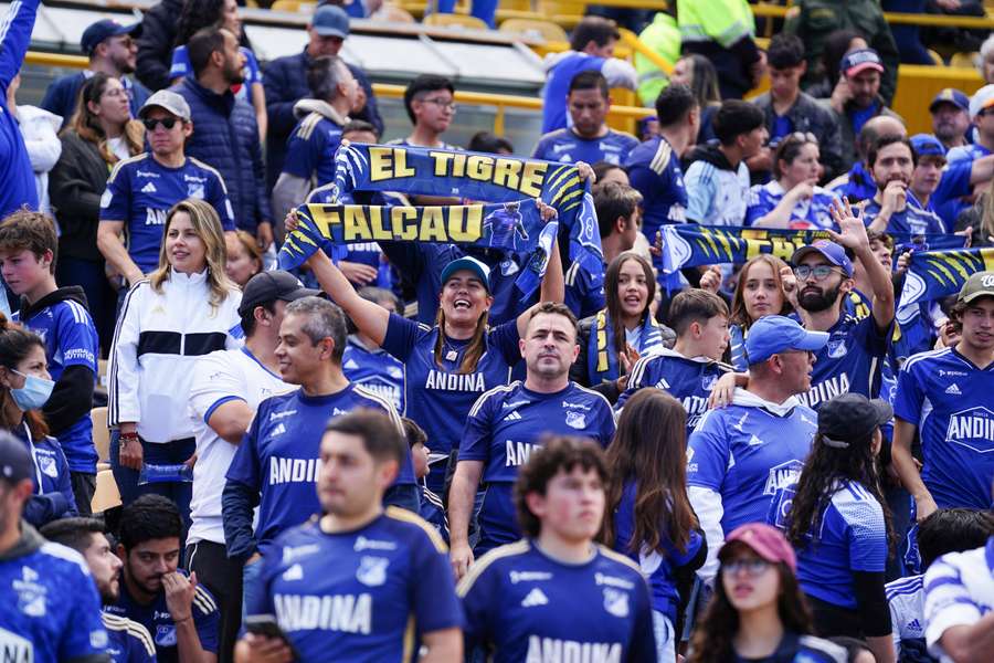 Hinchas de Millonarios, en El Campín