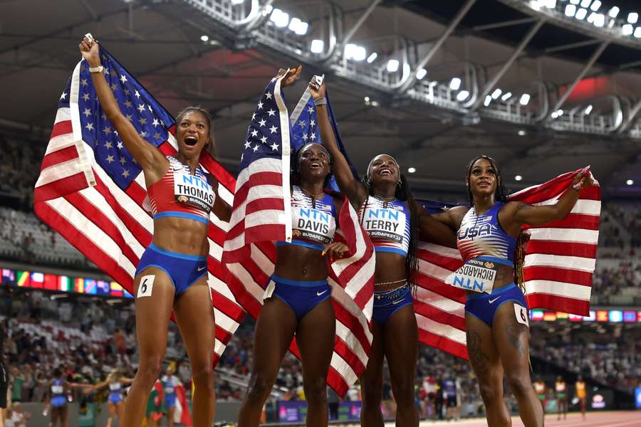 The US team won the relay by 0.18 seconds