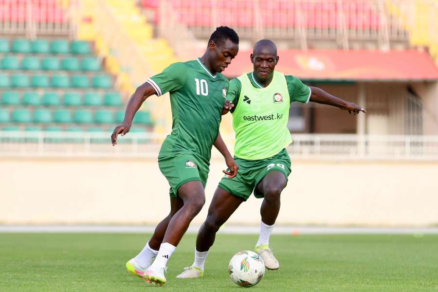 Kenya's players in training