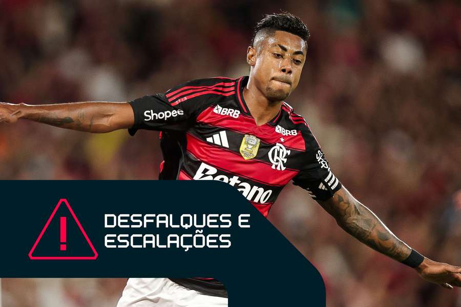 Bruno Henrique está suspenso e desfalca o Flamengo contra o São Paulo