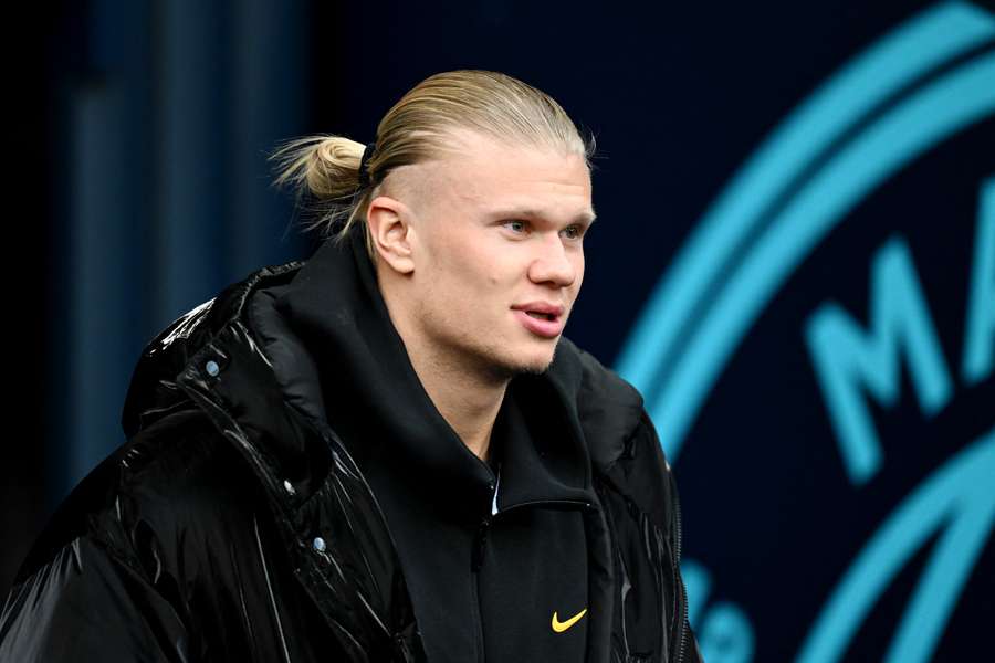 Erling Haaland attending FA Cup match against Huddersfield