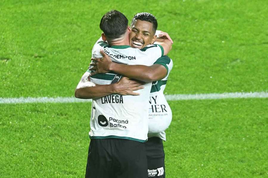 Pedro Rocha comemora o segundo gol do Coritiba Pedro Rocha comemora o segundo gol do Coritiba