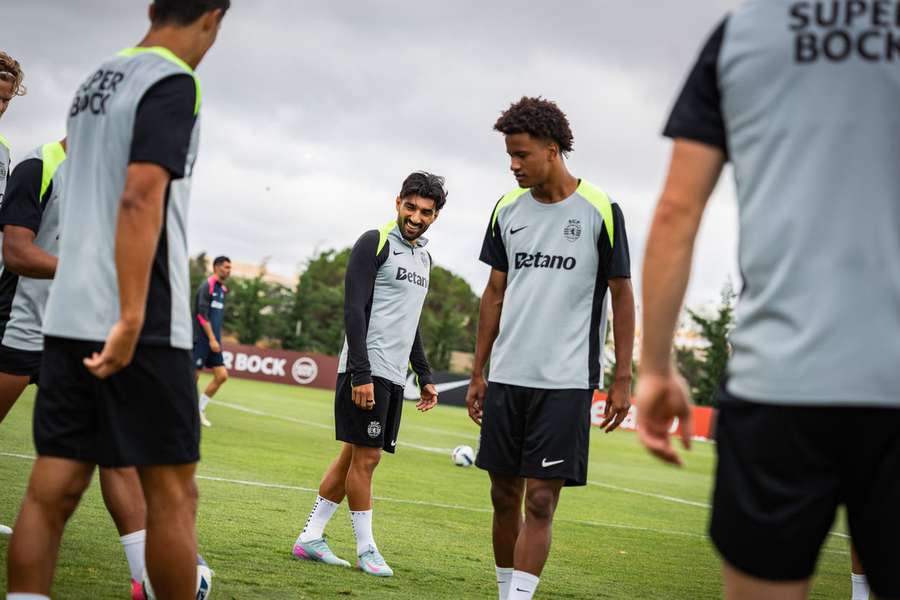 Ricardo Esgaio no treino de domingo