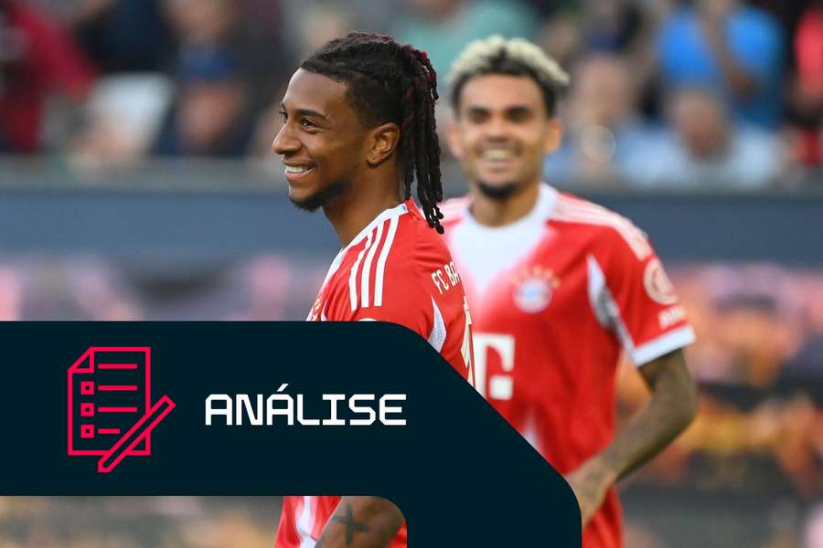 Michael Olise e Luis Diaz, do Bayern de Munique