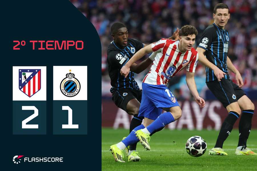 Julián Álvarez, ante la zaga del Brujas