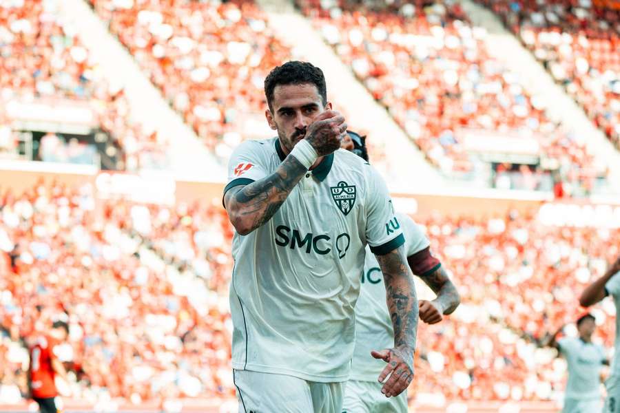 Miguel de la Fuente celebra su gol contra el Mallorca Miguel de la Fuente celebra su gol contra el Mallorca
