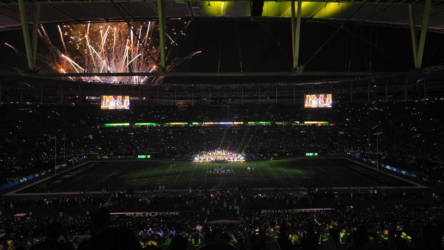 Maracanã durante show do intervalo Maracanã durante show do intervalo
