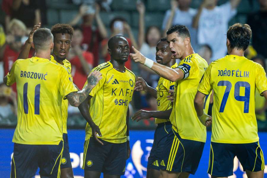 Al-Nassr bejubelt das Tor von Sadio Mane.