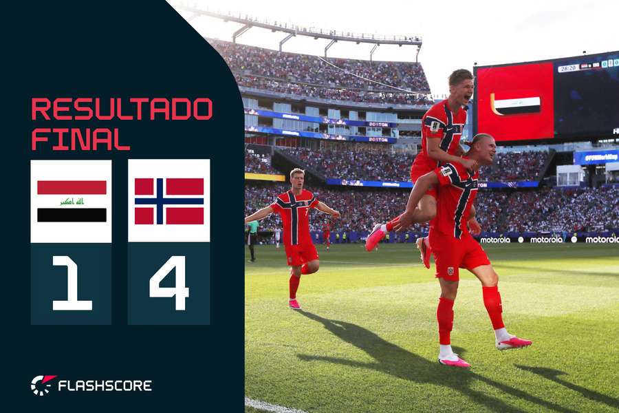 Haaland fez dois golos e uma assistência no triunfo da Noruega Haaland fez dois golos e uma assistência no triunfo da Noruega