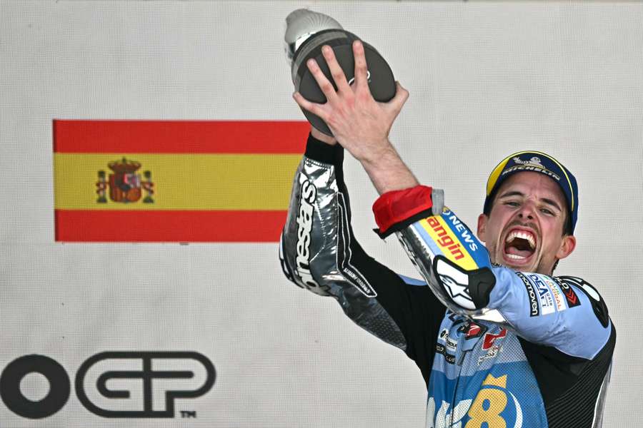 Alex Marquez após a sua vitória.