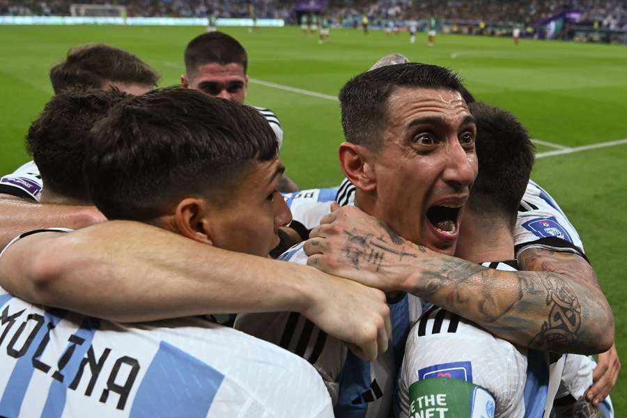 L'Argentina festeggia la vittoria sul Messico