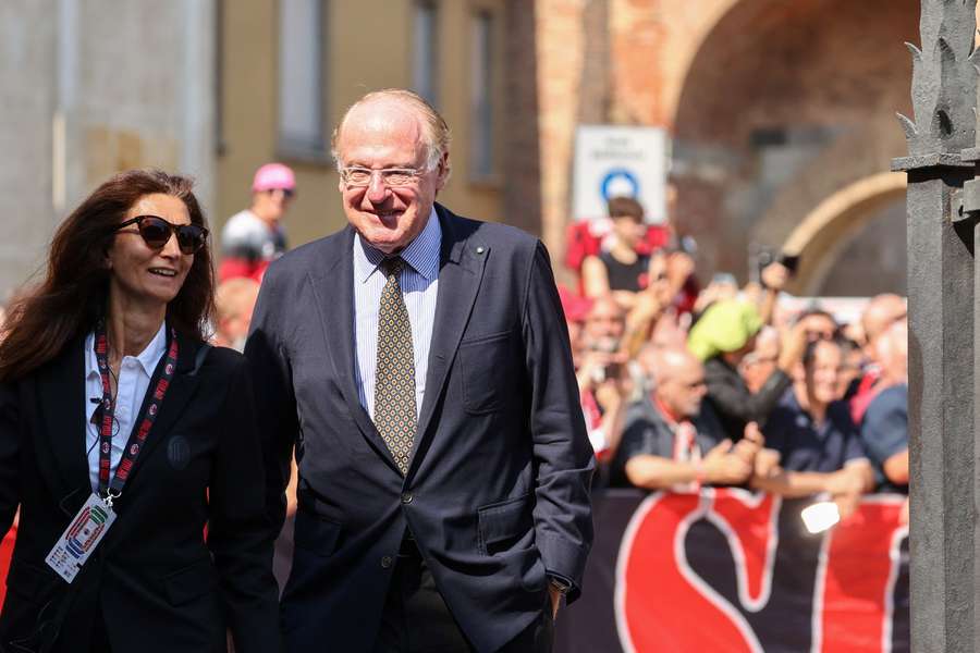 L'arrivo del presidente del Milan, Paolo Scaroni L'arrivo del presidente del Milan, Paolo Scaroni