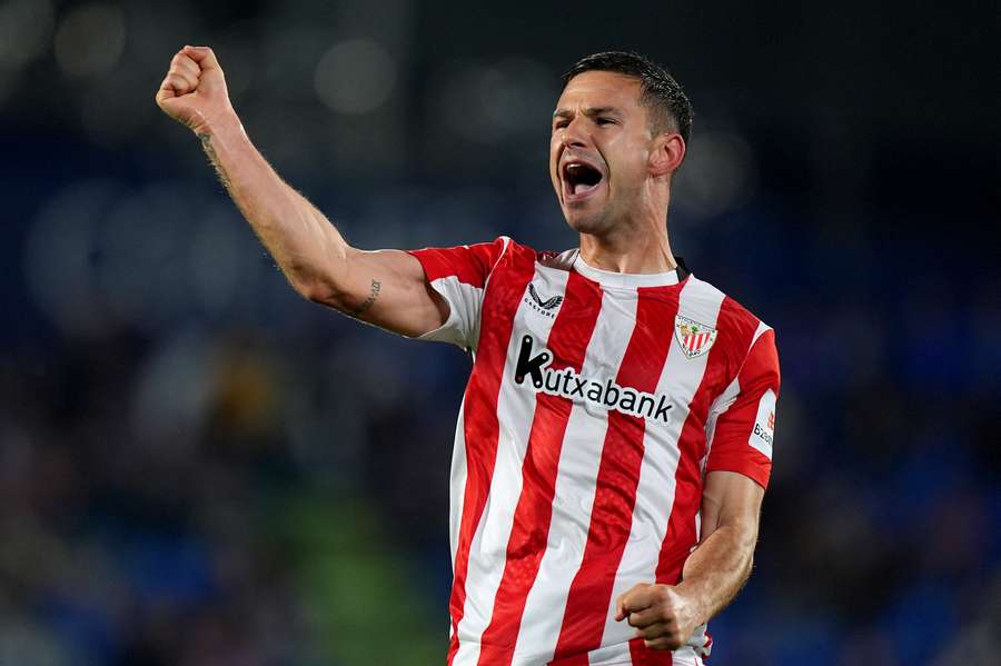 Gorka Guruzeta of Athletic Club celebrates scoring his team's first goal against Getafe