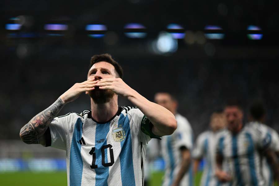 Lionel Messi scorede lørdag sit ottende VM-mål i karrieren.