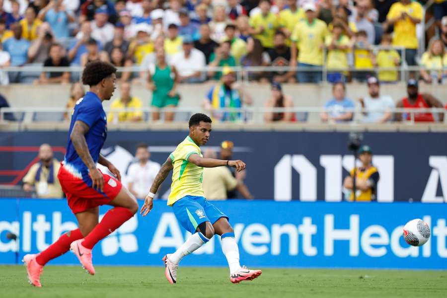 Rodrygo chegou aos seis golos em 24 jogos pela seleção brasileira