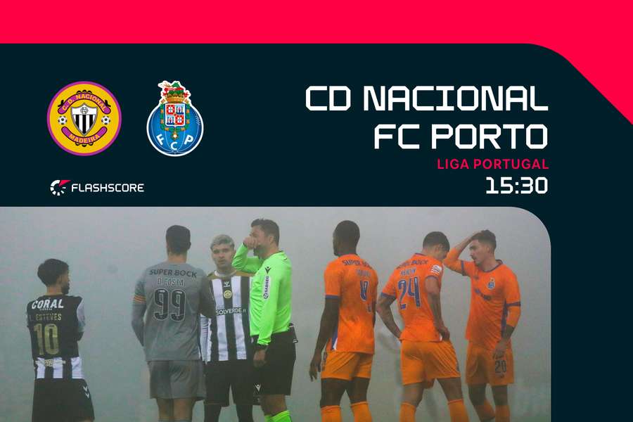 Jogo foi inicialmente interrompido devido ao nevoeiro