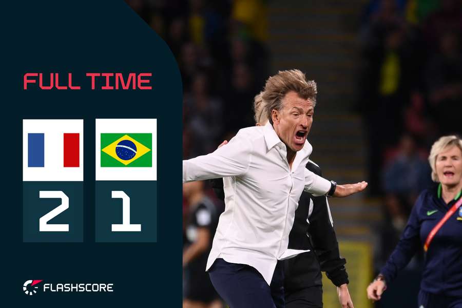 Herve Renard is blij met de tweede Franse goal