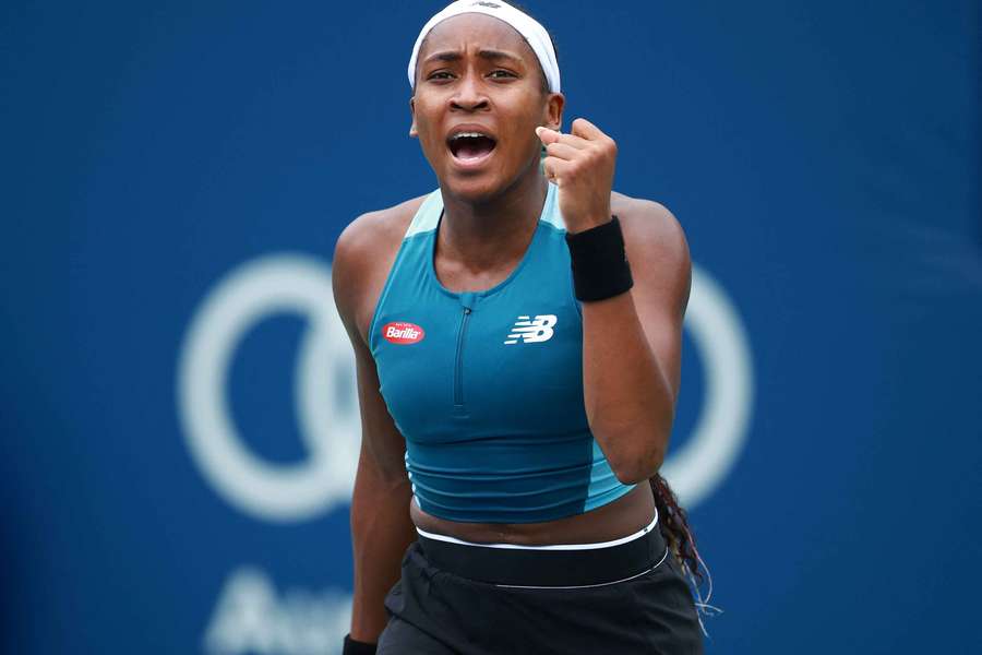 Gauff in action in Toronto