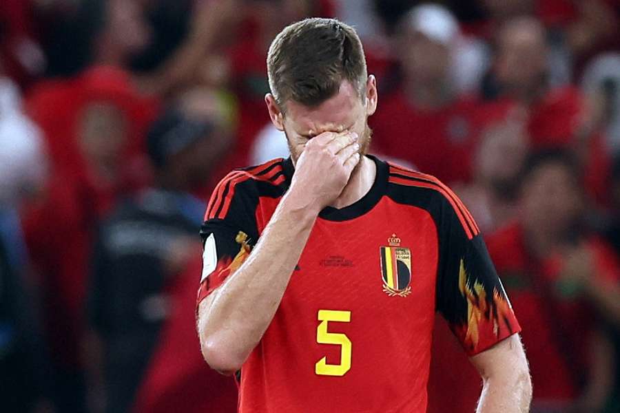 Ook oud-Ajacied Jan Vertonghen zag dat het niet lekker liep bij België