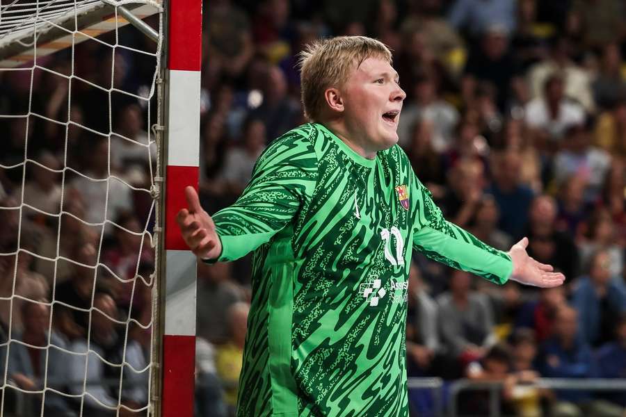 Emil Nielsen was left frustrated on Friday night in the Barcelona goal